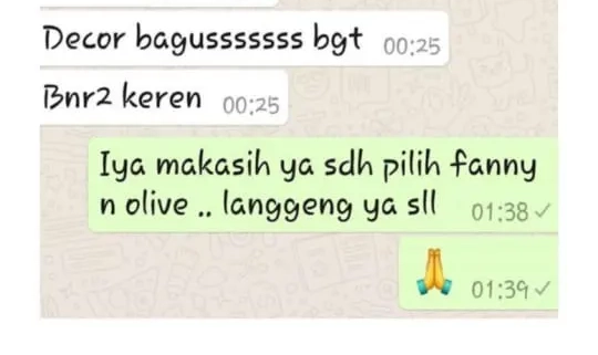 Fanny & Olive House of Decorations Testimonial #3